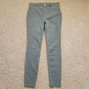 Time & Tru Dusty Green Pull On Elastic Waist Jegging Pants M